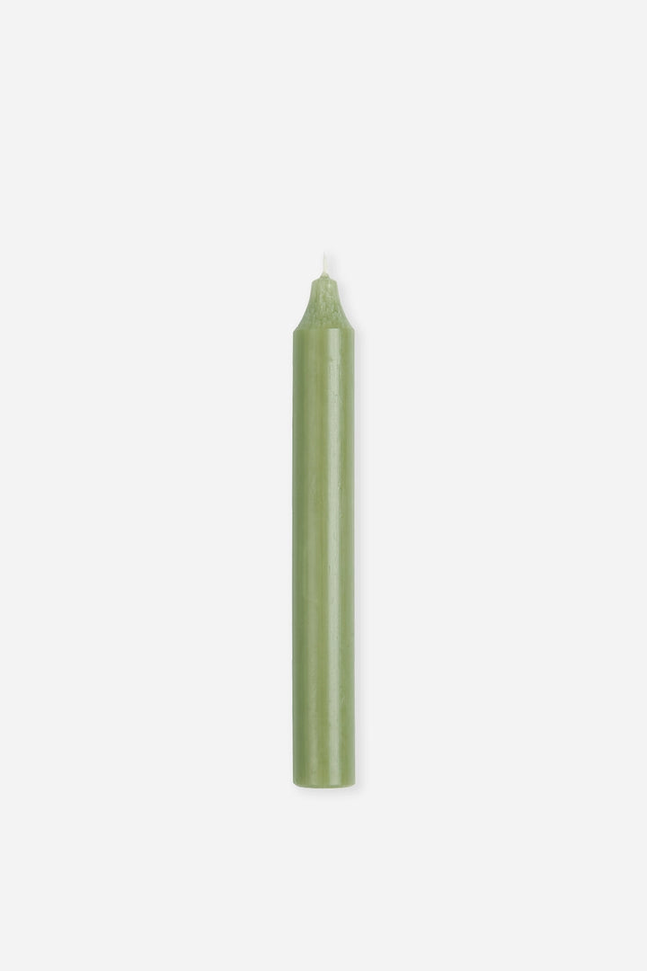 rustic dinner candle dusty green