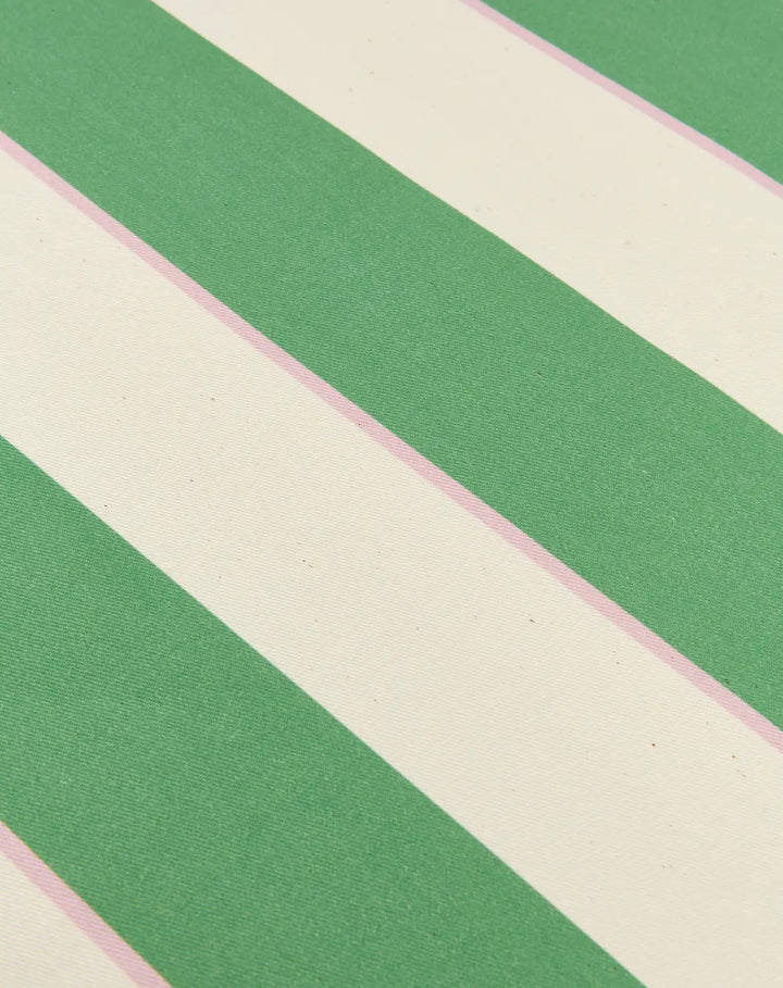 Sarga Round Tablecloth / Green Cabana Stripe