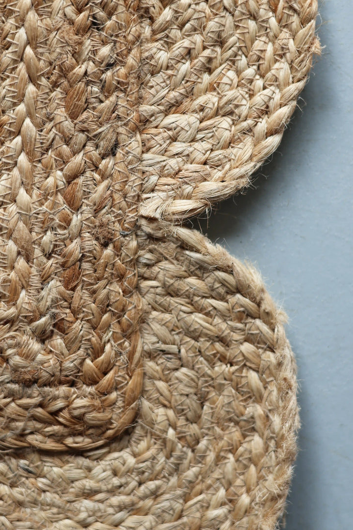 Natural  Kangura Scallop Jute Rug 60x90cm 4209