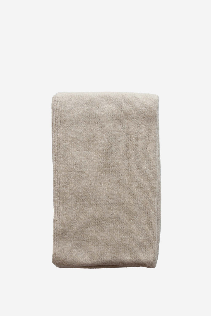 knitted shawl in stone beige