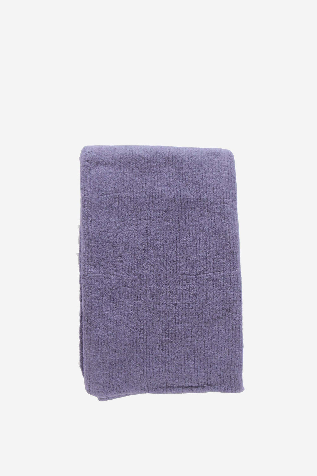 Purple textured blanket on a white background