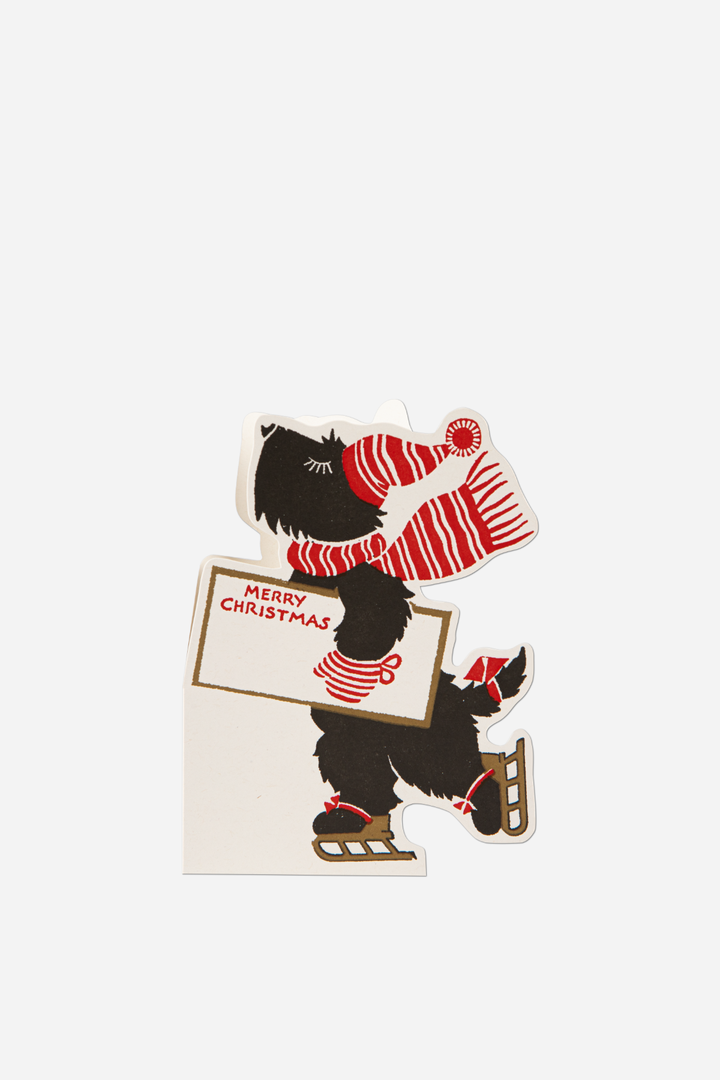 Skating Scotty Dog Card