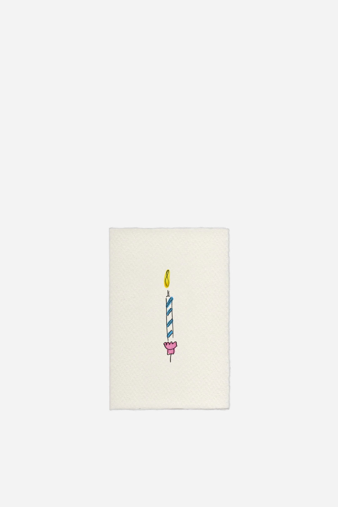 Candle Hand-Painted Birthday Card