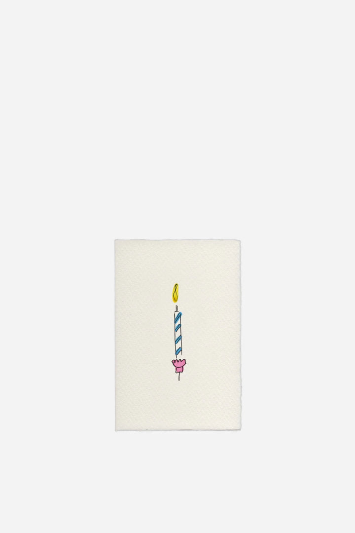 Candle Hand-Painted Birthday Card