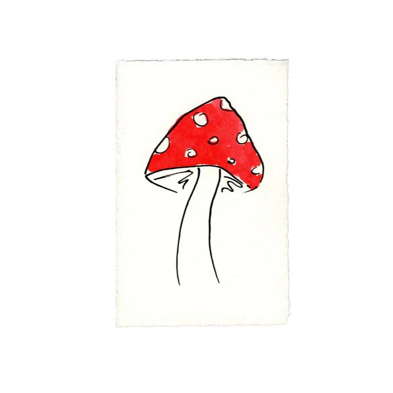 Toadstool Greetings Card Red