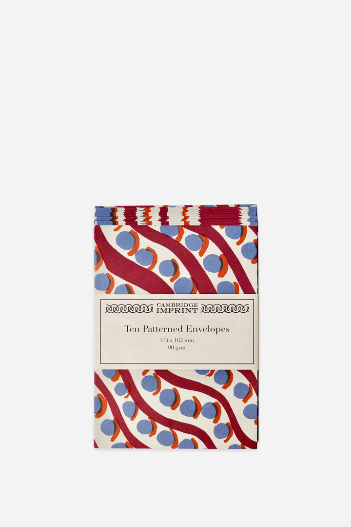 Packet of Ten Patterned Envelopes Charleston Scumble