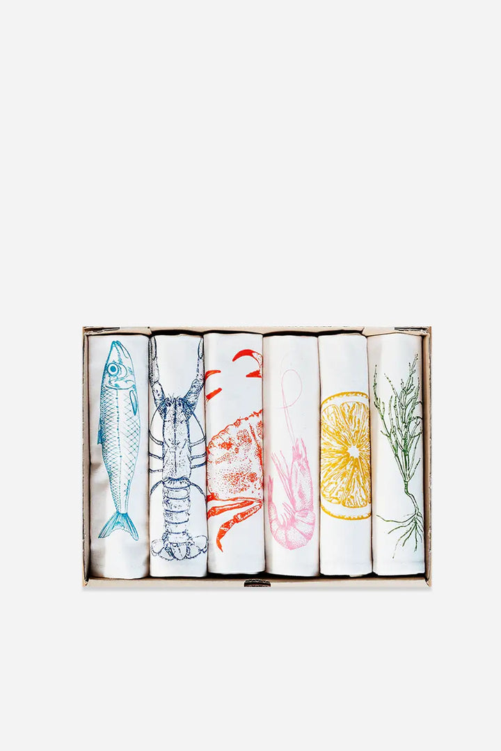 6 x Seafood Napkins