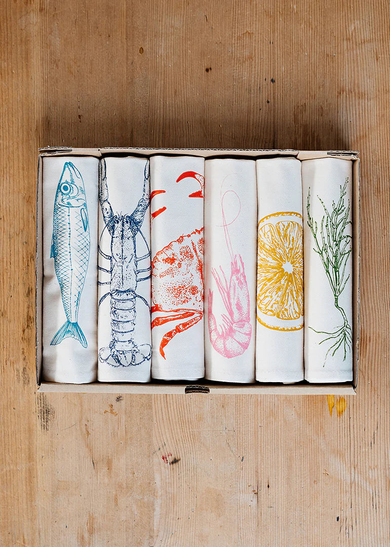 6 x Seafood Napkins