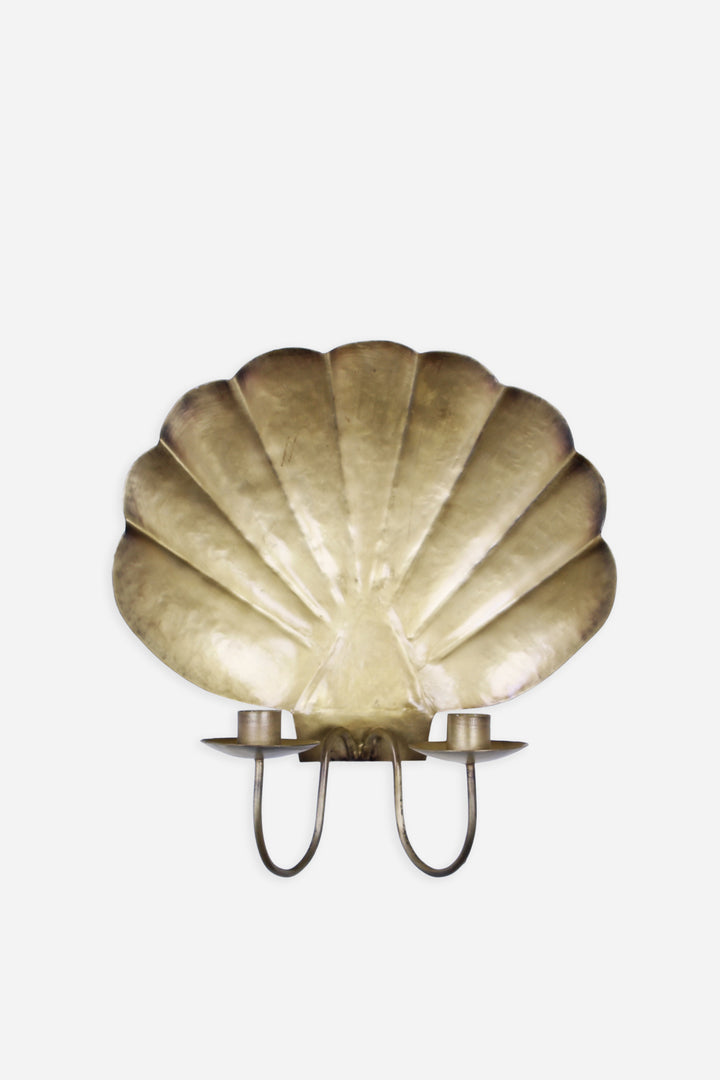 Sconce Shell Antique Brass