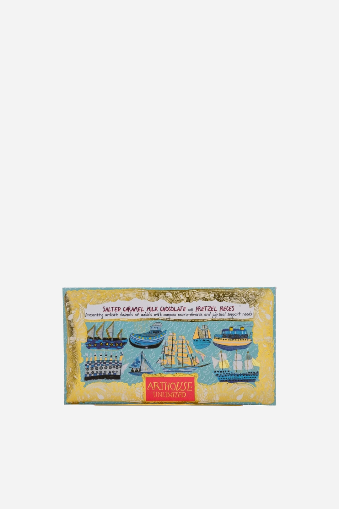 Ship Ahoy, Salted Caramel Milk Chocolate with Pretzel Pieces
