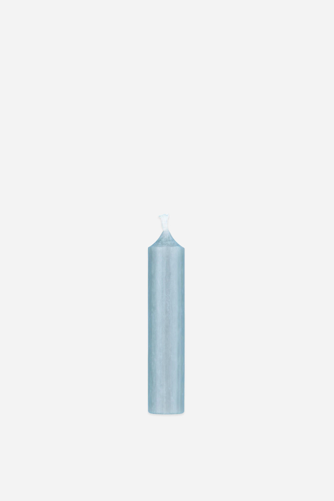 pale blue short dinner candle