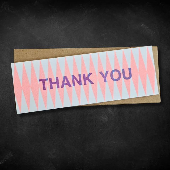 Thank You Postcard Pack - Orange Diamond / Pack of 12