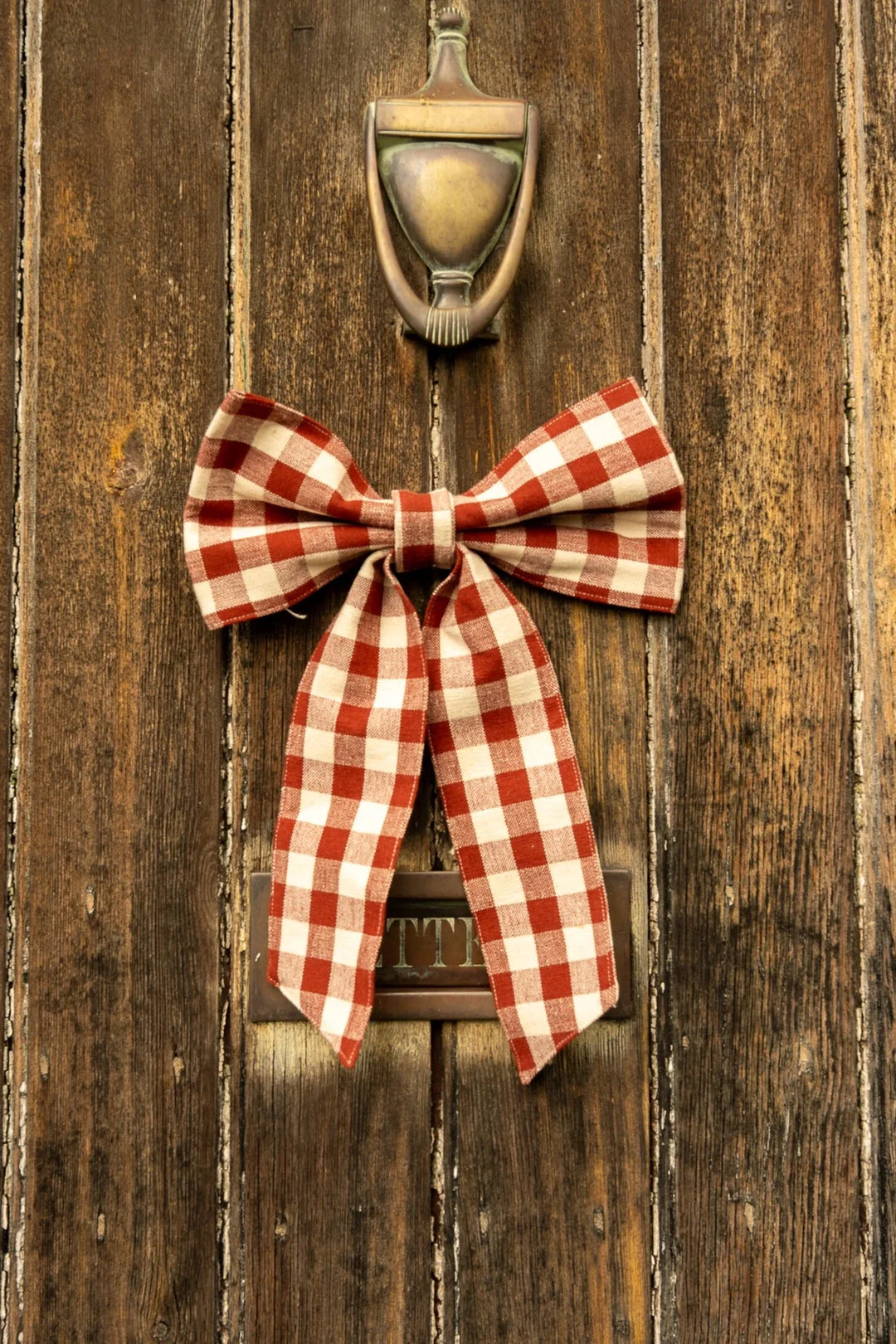 Small Gingham Bow / Winter Berry