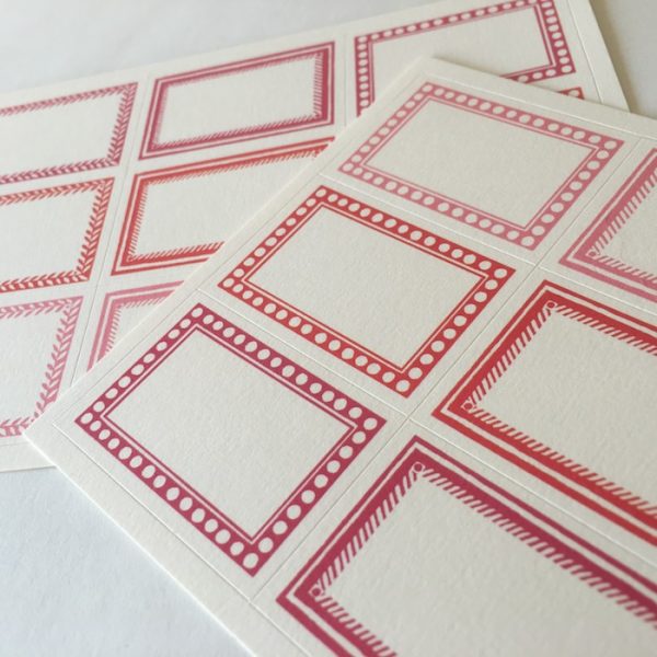 Packet of 18 Small Self-Adhesive Labels in Red