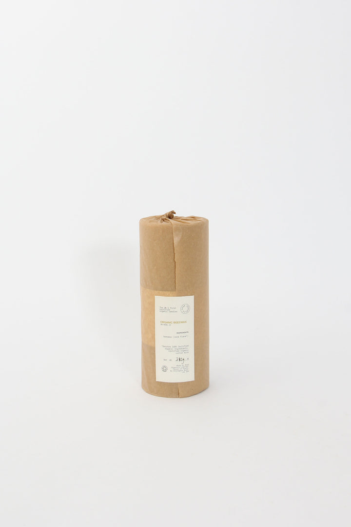 Organic Beeswax Pillar 14 x 6.25cm / Natural