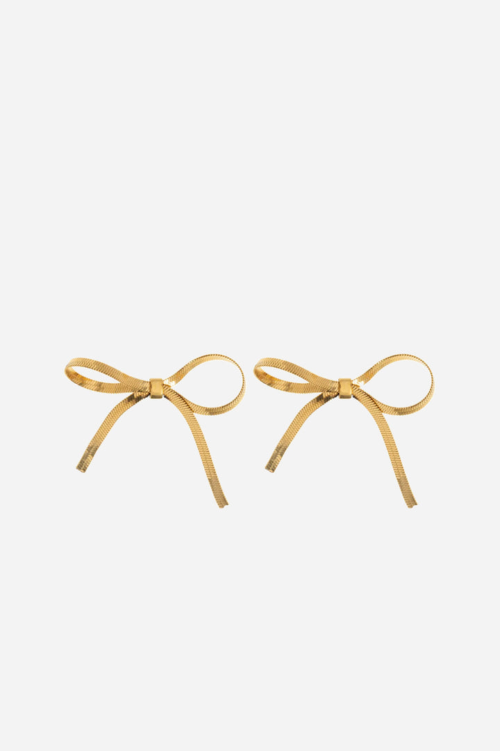 Juliette Snake Chain Bow Stud Earrings