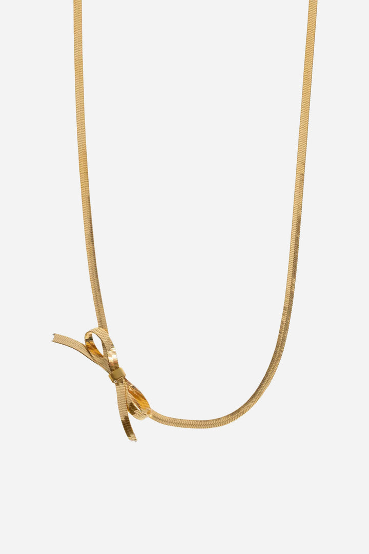 Juliette Bow Snake Chain Necklace