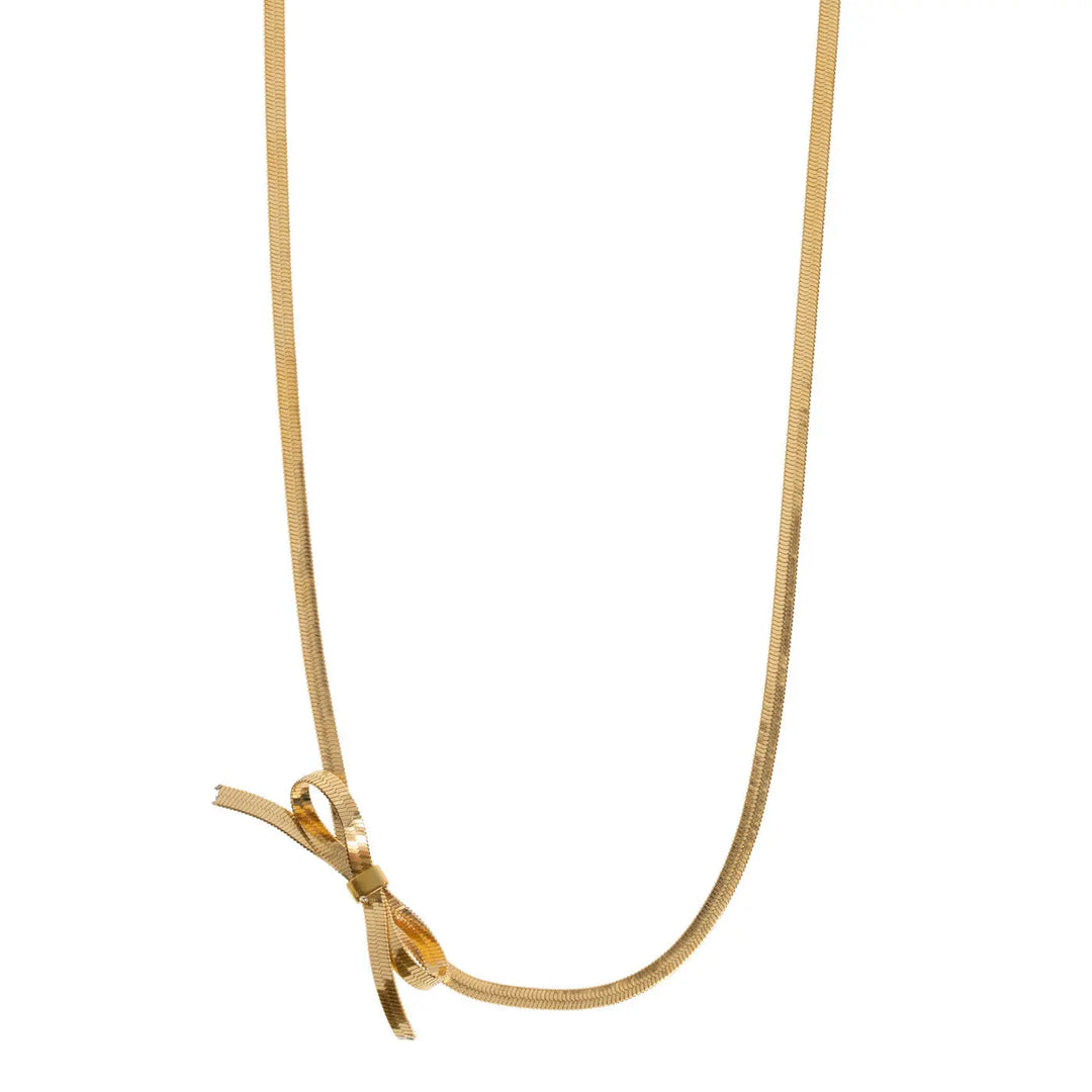 Juliette Bow Snake Chain Necklace