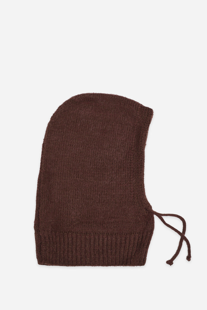Knitted Snood Hood / Chocolate