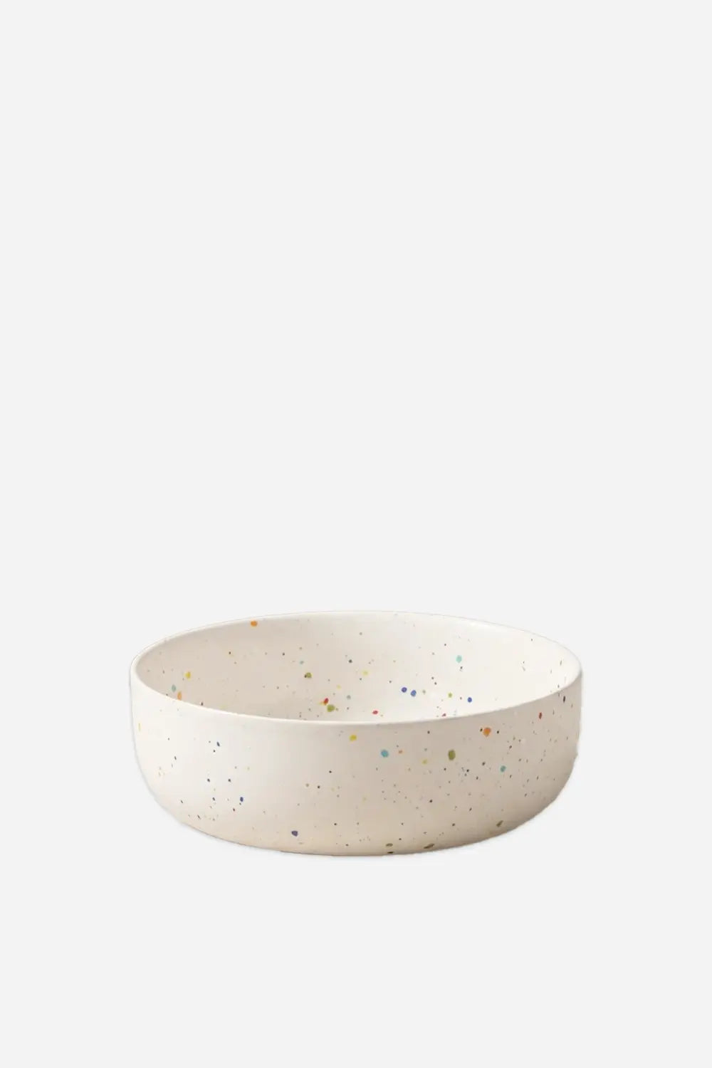 Stoneware Splatter Serving Bowl / White / 23cm