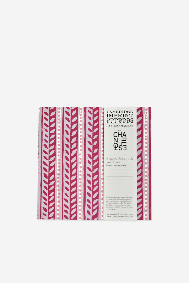 Square Notebook with Lined Paper in Charleston Border