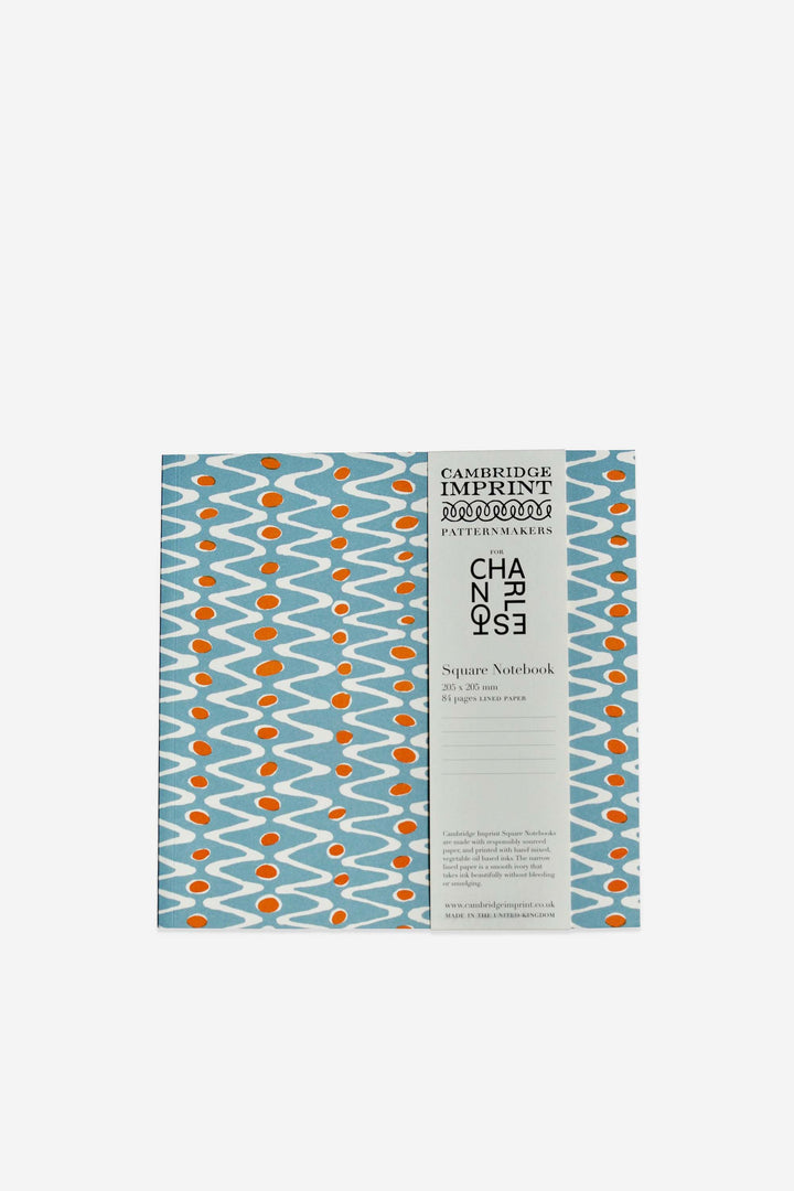 Square Notebook with Lined Paper in Charleston Ripple