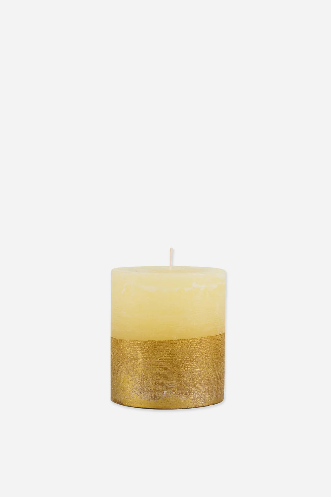 St Eval Gold Half Dipped Pillar Candle / Inspiritus
