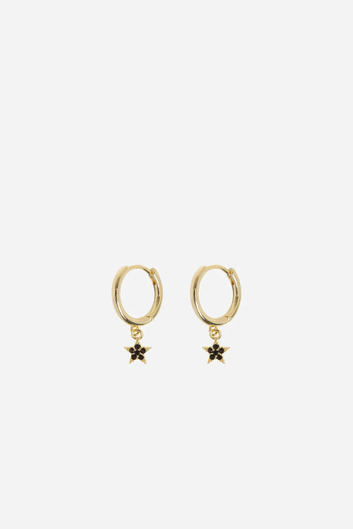 Elvira - Crystal Star Hoop Earrings