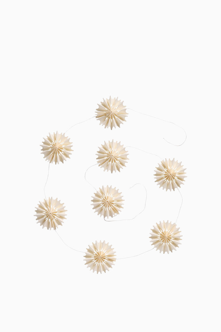 White Stella Snowflake Garland