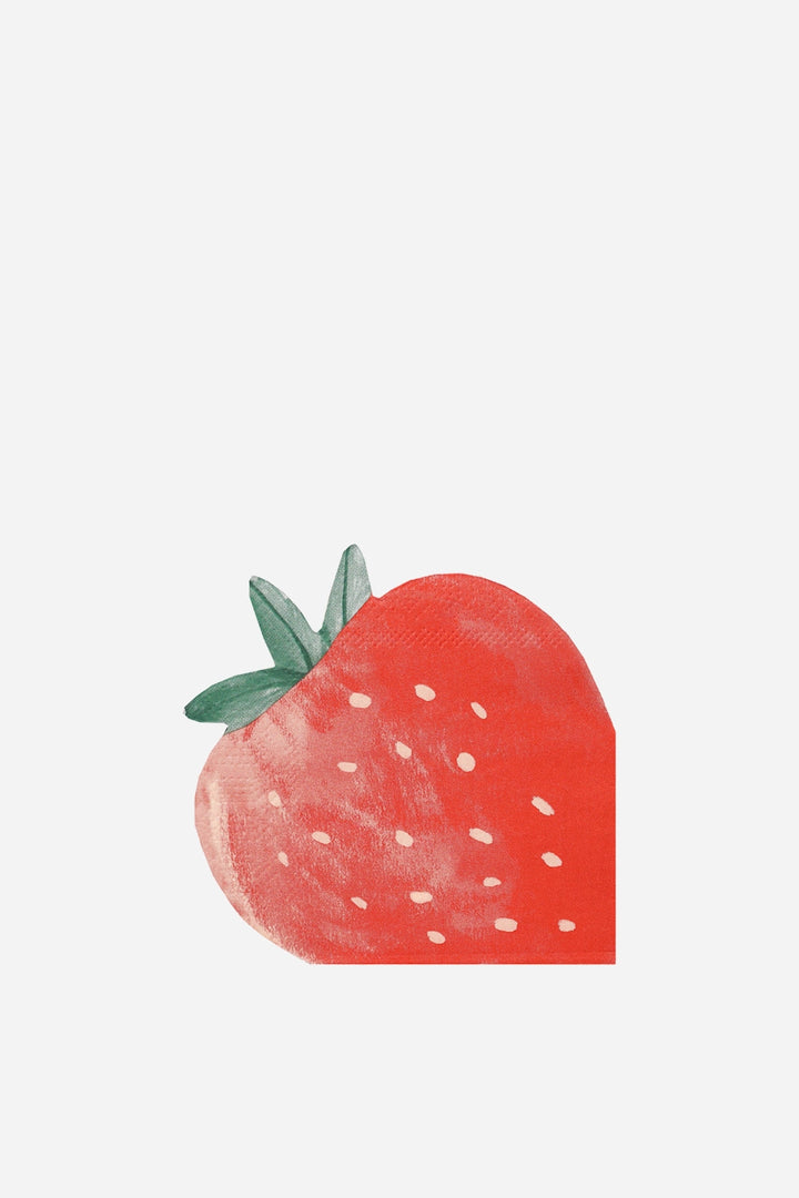Strawberry Shaped Paper Napkins 20pk