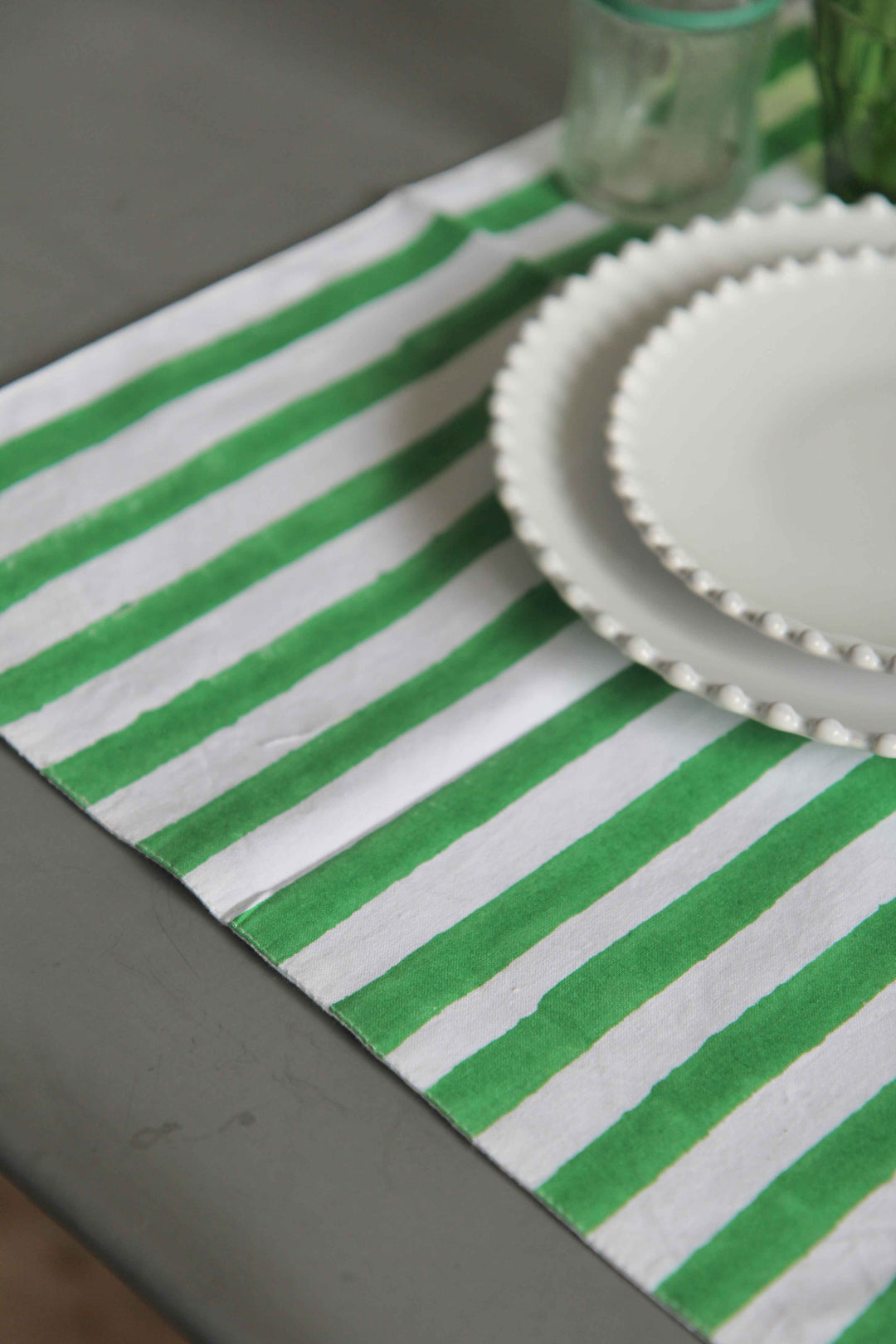 Stripe Table Placemat / Green