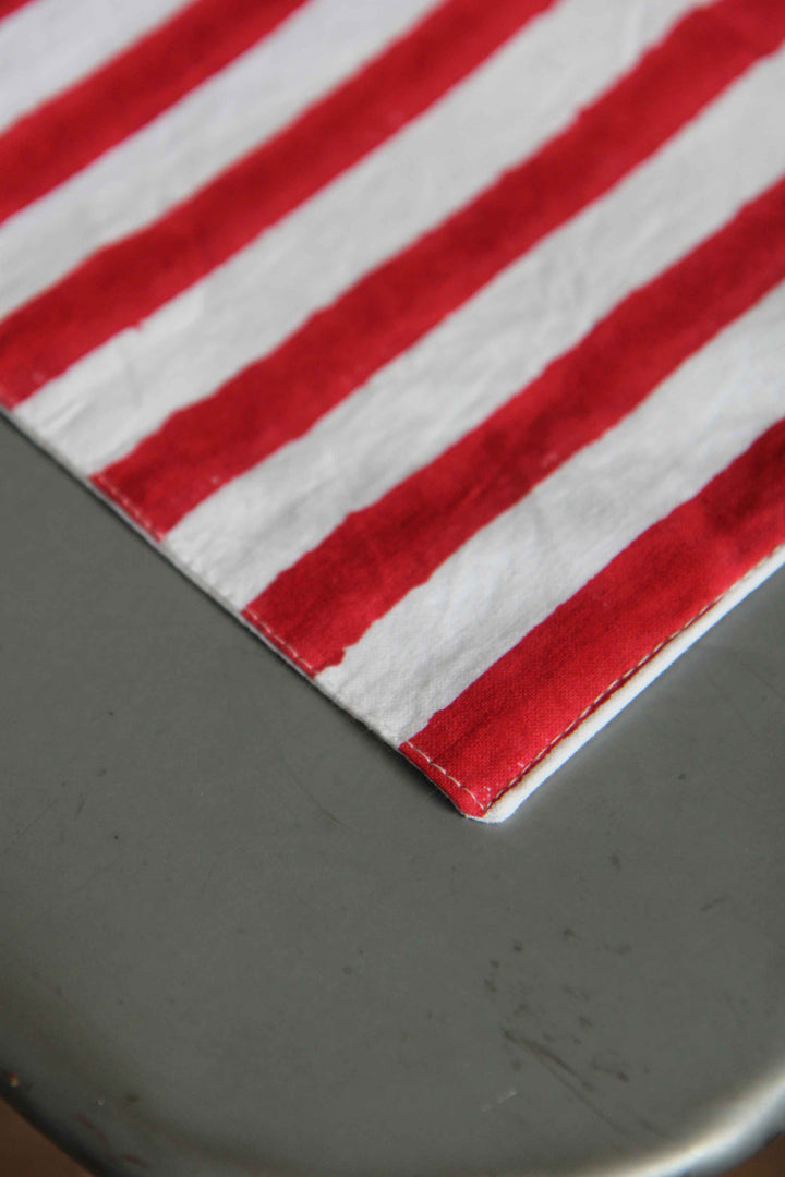 Stripe Table Placemat / Red