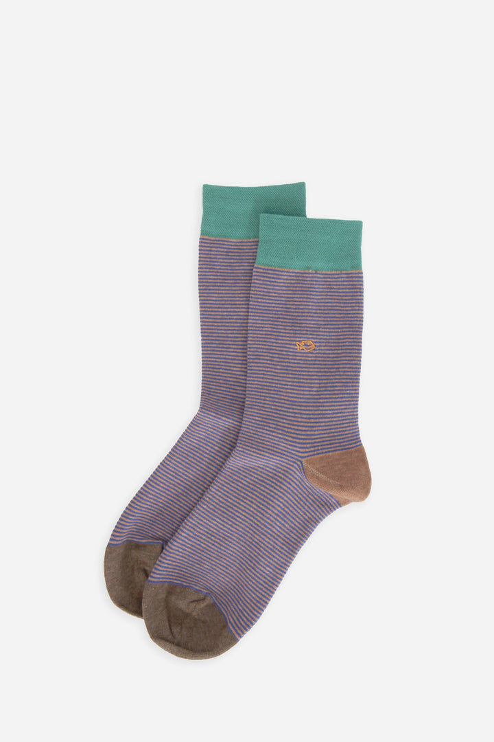 Mens Stripe Socks / Moka Matcha