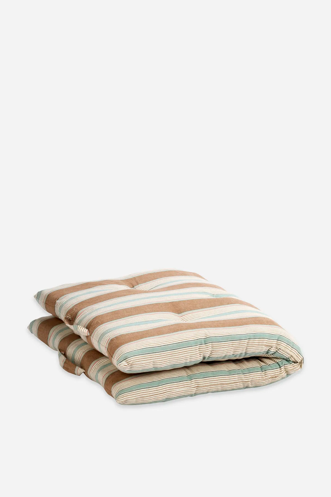 Striped Cotton Mattress 60x100cm / Old Rose, White, Light Blue, Grey