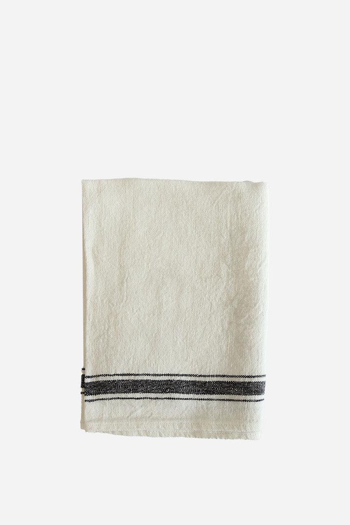 Striped Linen T-Towel / Chalk