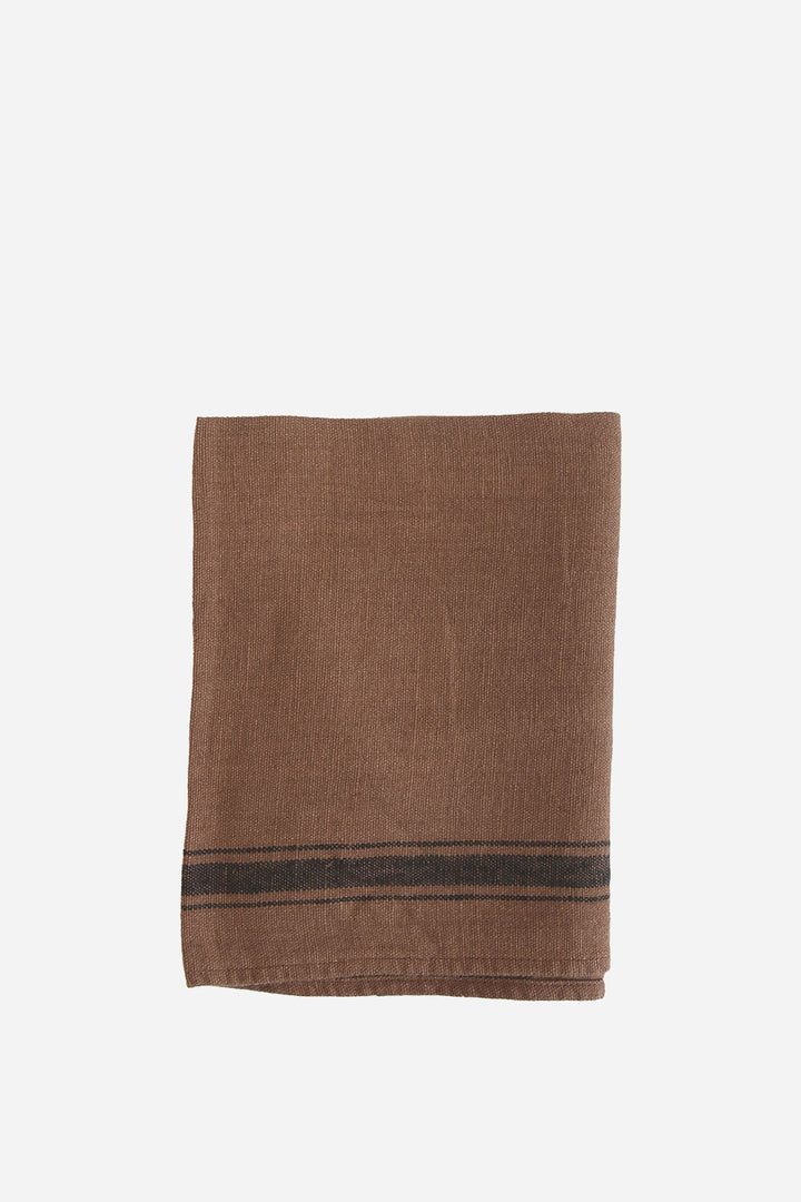 Striped Linen T-Towel / Cocoa