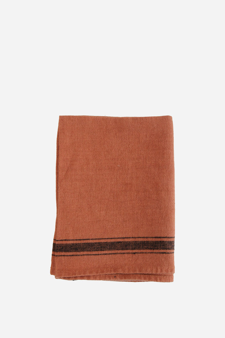 Striped Linen T-Towel / Paprika