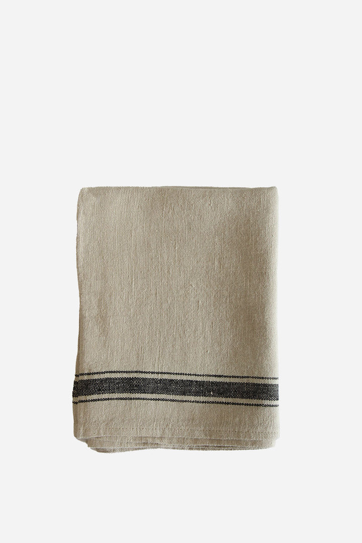 Striped Linen T-Towel /  Stone