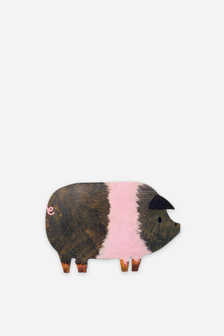Striped Pig Birthday Card