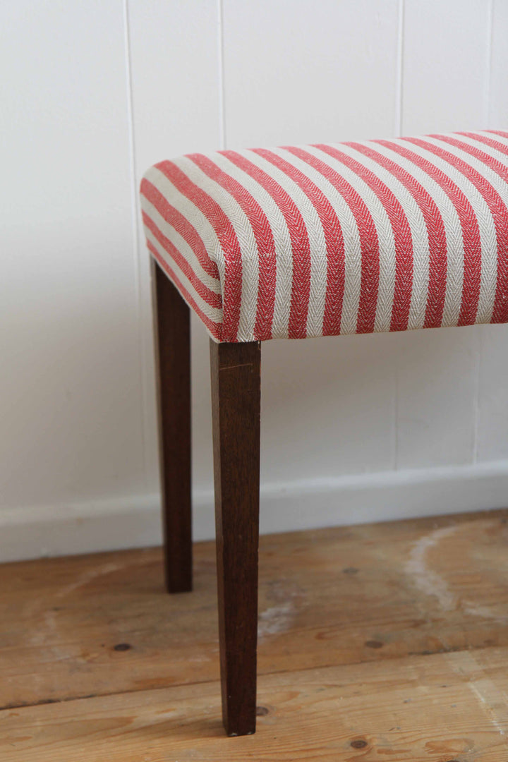 Long Stool Red Stripe