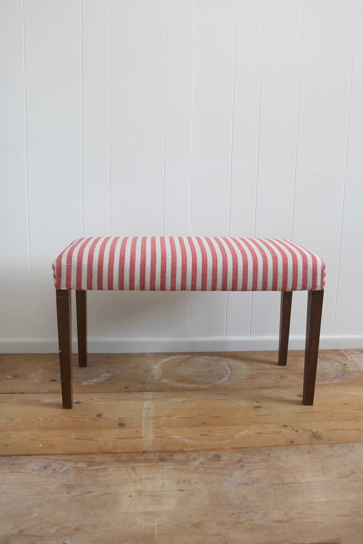 Long Stool Red Stripe