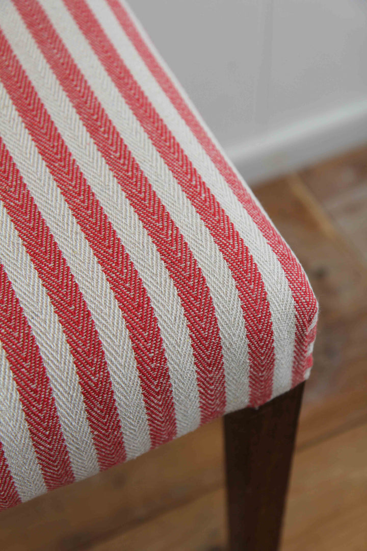 Long Stool Red Stripe