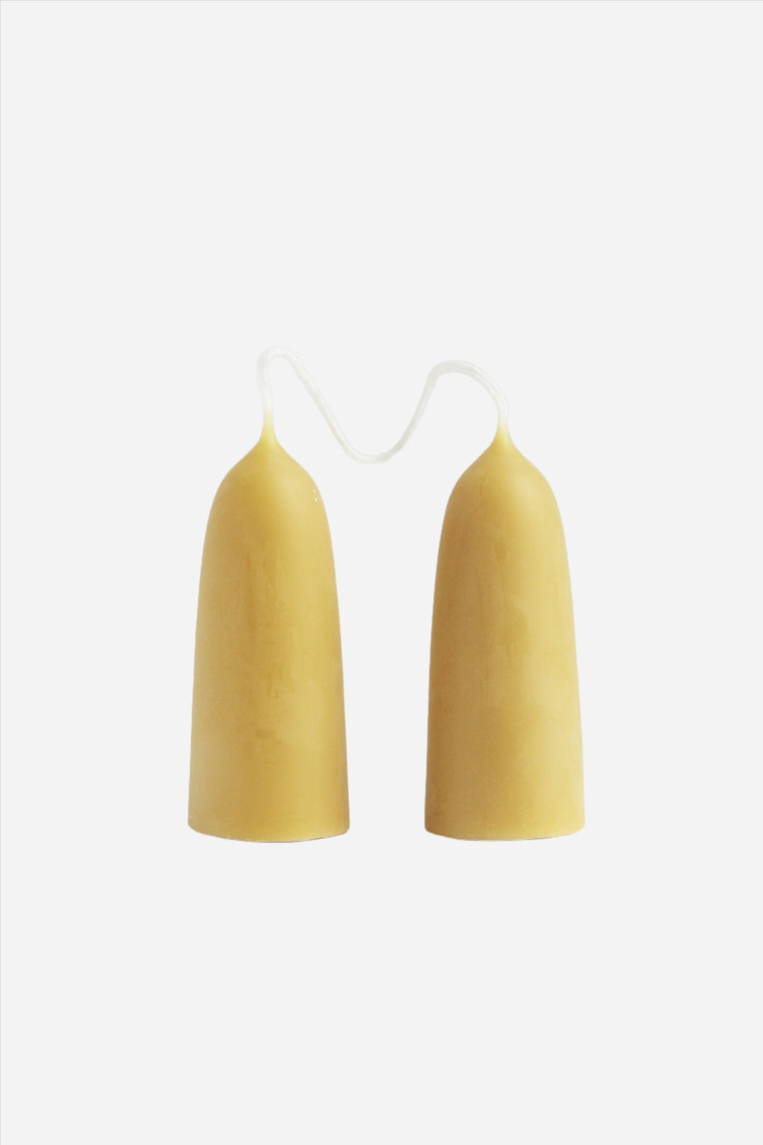 Pair of Stumpy Beeswax Candles - Domestic Science Home