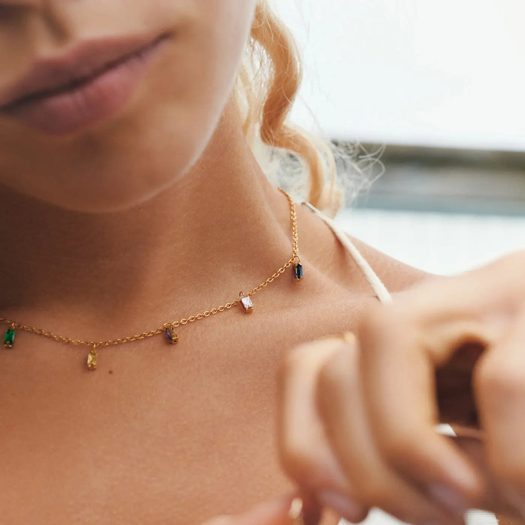 Suki Multi Coloured Chain Necklace