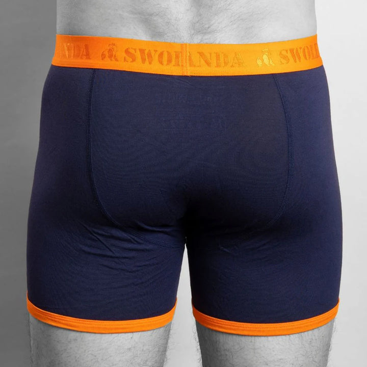 Men's Bamboo Boxers / Navy Orange