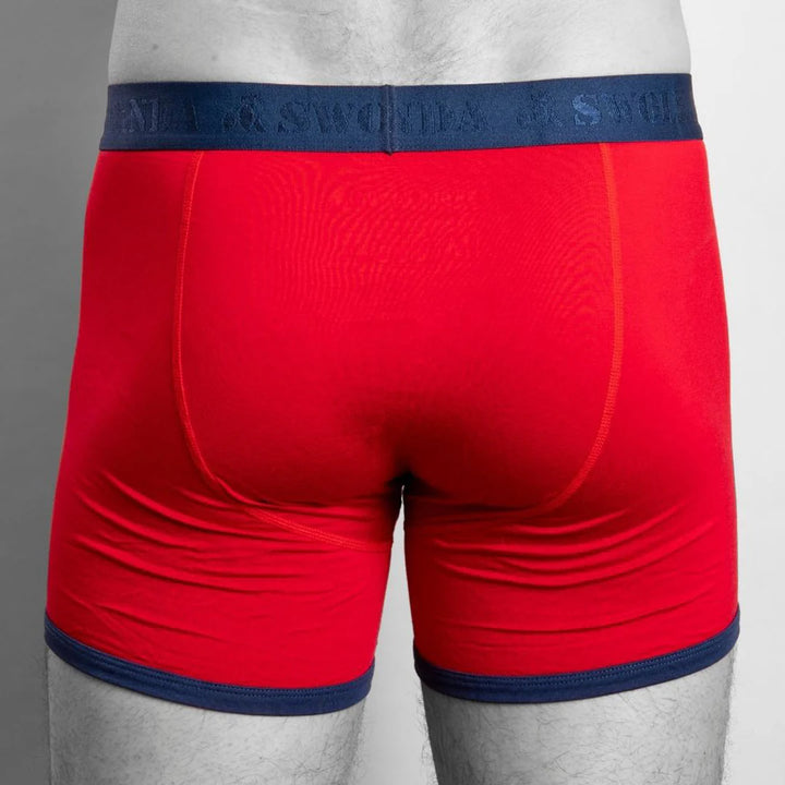 Men's Bamboo Boxers / Red Blue