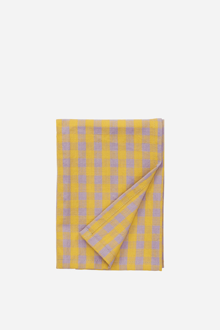 Checked Kitchen Towel 50x70 Cm / Yellow Lilac