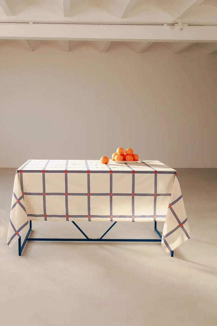 Tablecloth 150x250 / Large Blue Grid