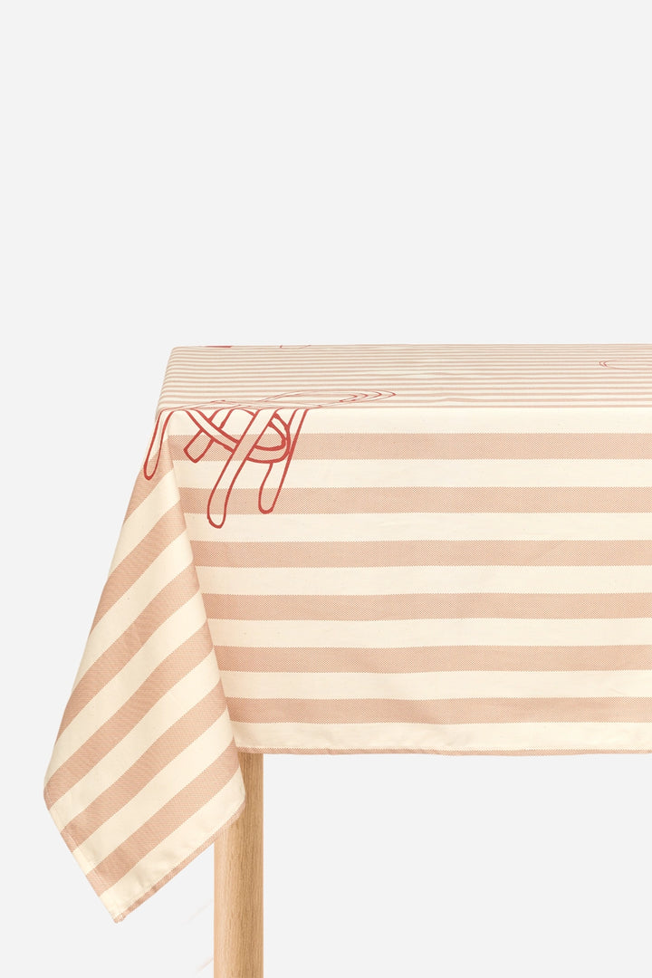 Sarga Tablecloth 150x250 / Tiles Red Lunch