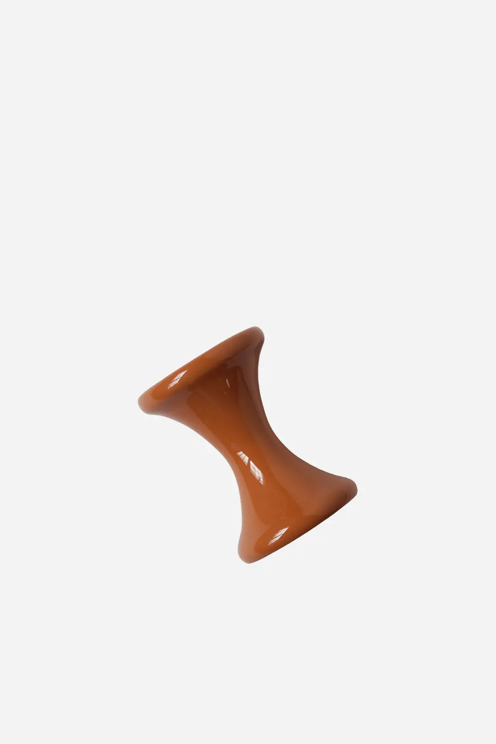 Brown ceramic vase on a white background